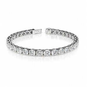 Round Shape 0.50 up EF VS - 18K White Gold Tennis Bracelet