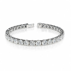 Round Shape 0.50 up EF VS - 18K White Gold Tennis Bracelet