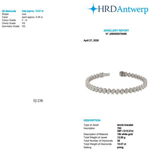 Oval Shape 0.26 up FG VS - 18K White Gold Tennis Bracelet