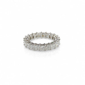 Princess Shape 0.19 up EF VVS-VS - 18K White Gold Eternity Ring