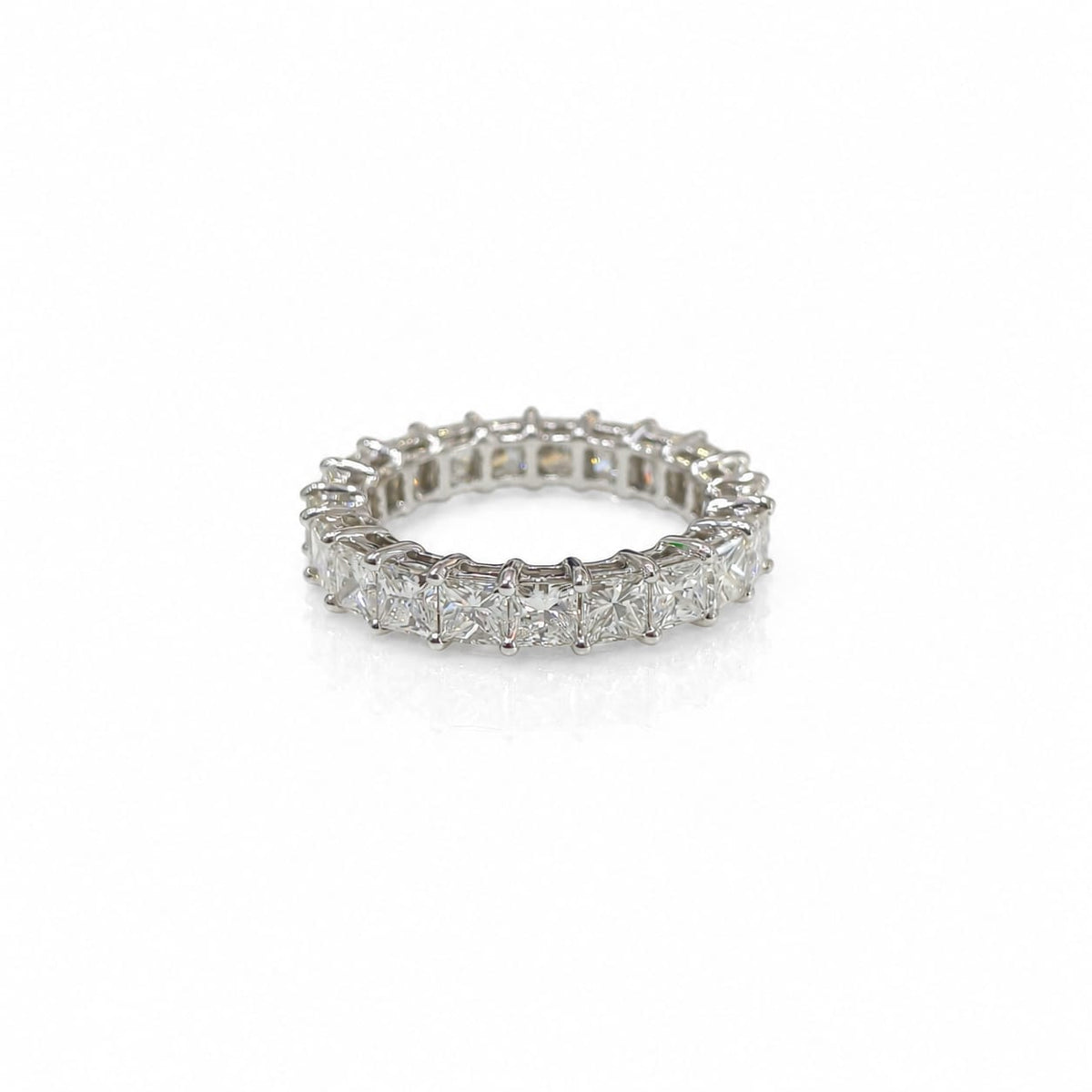 Princess Shape 0.19 up EF VVS-VS - 18K White Gold Eternity Ring