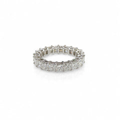 Princess Shape 0.19 up EF VVS-VS - 18K White Gold Eternity Ring