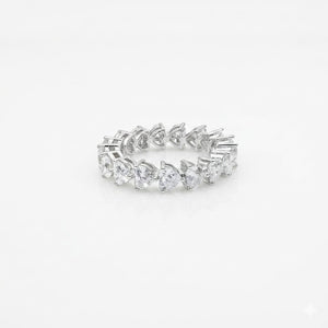 Heart Shape 0.21 up EF VVS-VS - 18K White Gold Eternity Ring