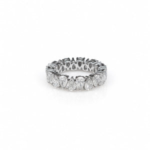 Pear Shape 0.18 up EF VVS-VS - 18K White Gold Eternity Ring