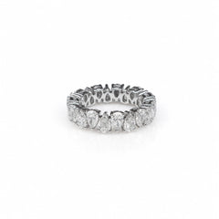 Pear Shape 0.18 up EF VVS-VS - 18K White Gold Eternity Ring