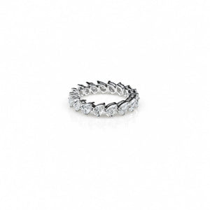 Pear Shape 0.19 up EF VVS-VS - 18K White Gold Eternity Ring
