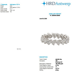 Pear Shape 0.19 up EF VVS-VS - 18K White Gold Eternity Ring