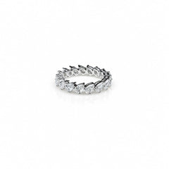 Pear Shape 0.19 up EF VVS-VS - 18K White Gold Eternity Ring
