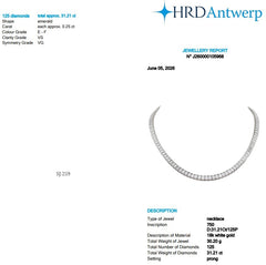 Emerald Shape 0.25 up EF VS - 18K White Gold Tennis Necklace