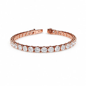 Round Shape 0.41 up EF VS - 18K Rose Gold Tennis Bracelet