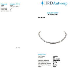 Round Shape 0.31 up FG VS - 18K White Gold Tennis Necklace
