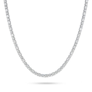 Radiant Shape 0.32 up & Round Shape 0.20 up EF VVS-VS - 18K White Gold Tennis Necklace