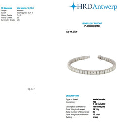 Emerald Shape 0.24 up FG VS - 18K White Gold Tennis Bracelet