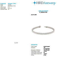 Princess Shape 0.20 up EF VVS-VS - 18k White Gold Tennis Bracelet