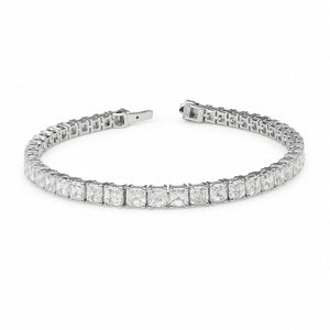 Asscher Shape 0.25 up FG VVS - 18K White Gold Tennis Bracelet