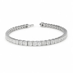 Asscher Shape 0.25 up FG VVS - 18K White Gold Tennis Bracelet