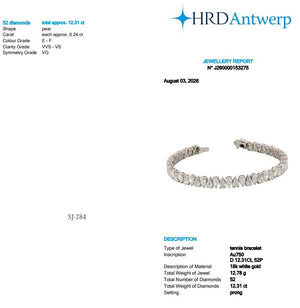 Pear Shape 0.24 up EF VVS-VS - 18K White Gold Tennis Bracelet