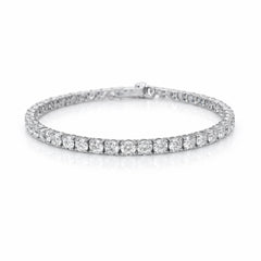 Round Shape 0.19 up GH VS - 18k White Gold Tennis Bracelet