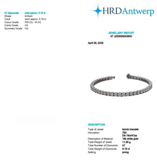 Round Shape 0.19 up GH VS - 18k White Gold Tennis Bracelet